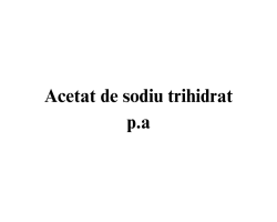 Acetat de sodiu trihidrat p.a. Acetat de sodiu trihidrat p.a.