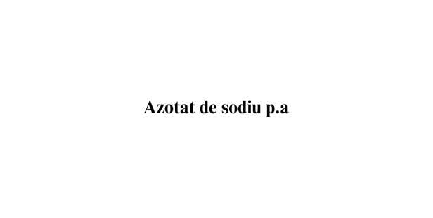 Azotat de sodiu p.a.